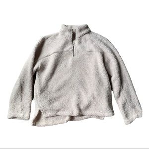 Small white fuzzy quarter zip!
